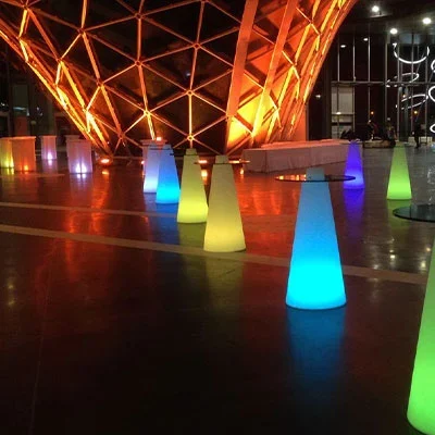 mesa bistro de led