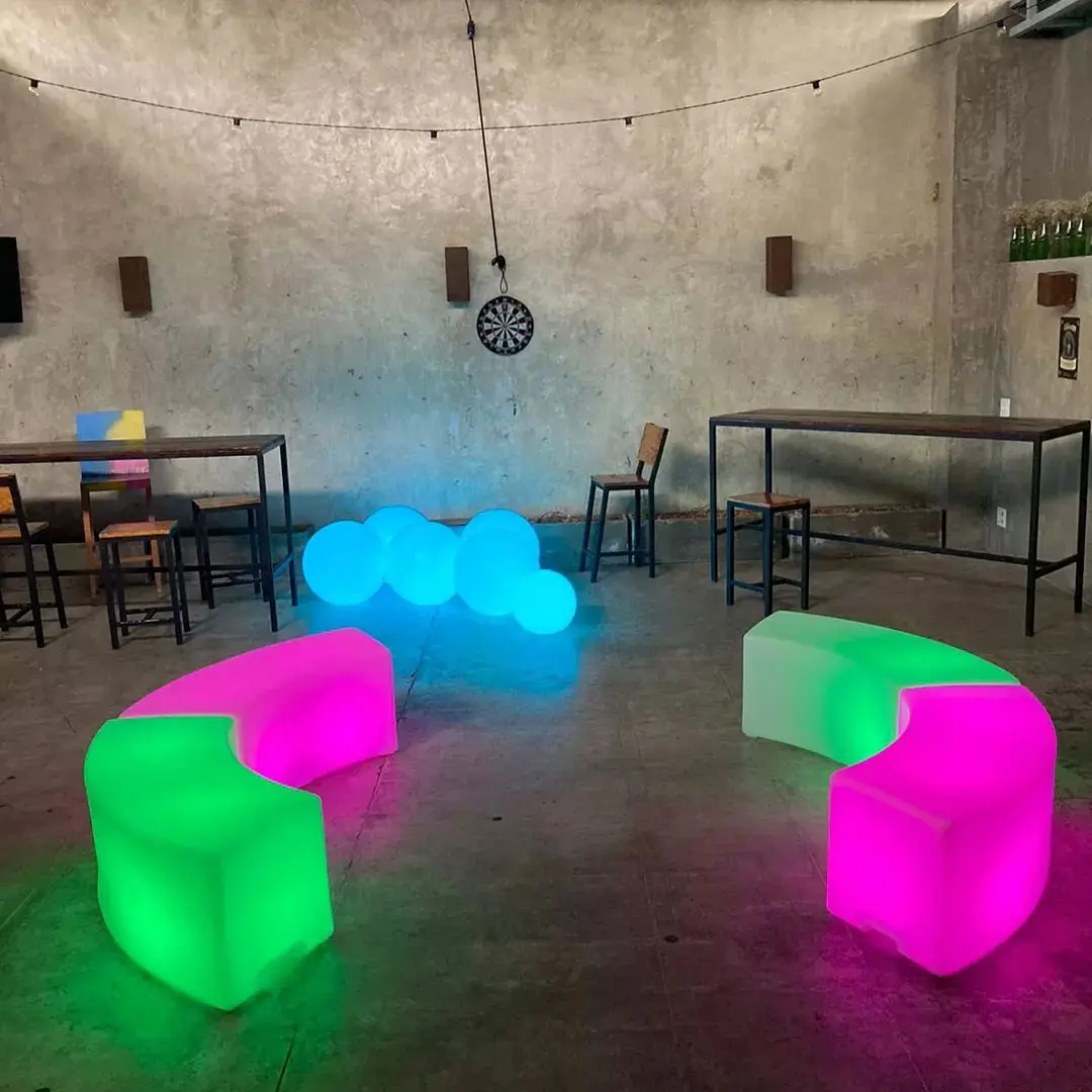 puff curvo de led